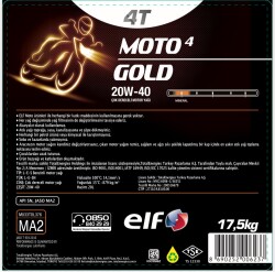 Elf Moto 4 Gold 20W40 20 L - 3